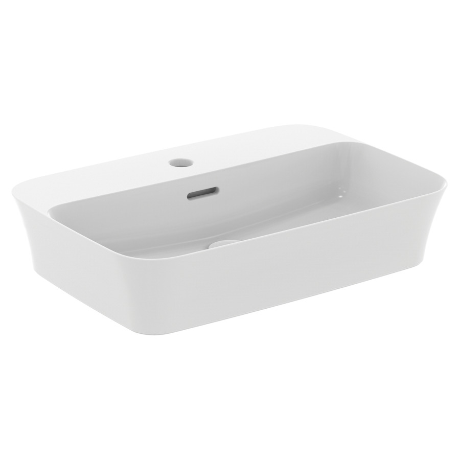 Lavabo à poser IPALYSS
55 x 14,5 x 38 cm, céramique
avec trop-plein, avec
matériel de fixation
