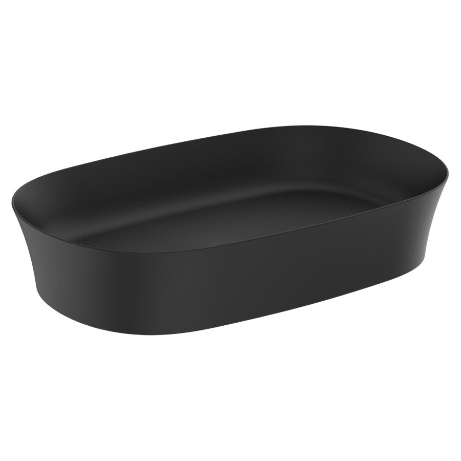 Lavabo à poser IPALYSS ovale
60 x 12 x 38 cm, céramique
sans trop-plein, avec
matériel de fixation
(lavabos à poser colorés avec
vidage non obturable coloré
vidage non obturable blanc
853 192 doit être commandée
séparément)