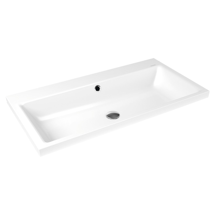 Lavabo à poser PURO
90 x 46 x 4 cm, acier
avec garniture de trop-plein
chrome et isolation phonique
émaillé des deux côtés