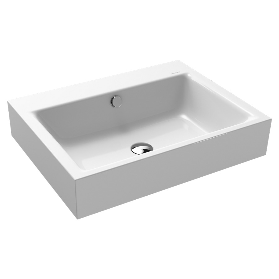Lavabo à poser PURO
60 x 46 x 12 cm, acier
avec garniture de trop-plein
chrome et isolation phonique
émaillé des deux côtés
