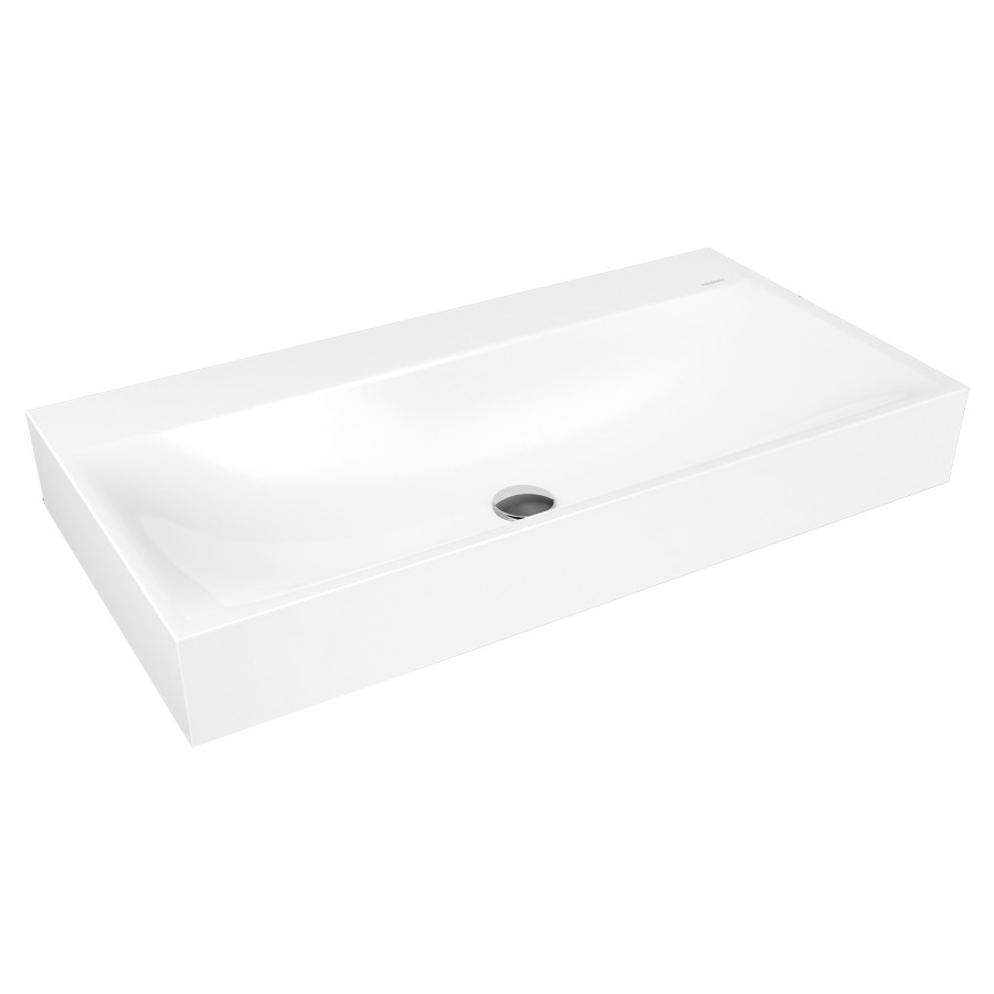 Lavabo à poser SILENIO
90 x 46 x 12 cm, acier
avec garniture de trop-plein
chrome et isolation phonique
émaillé des deux côtés