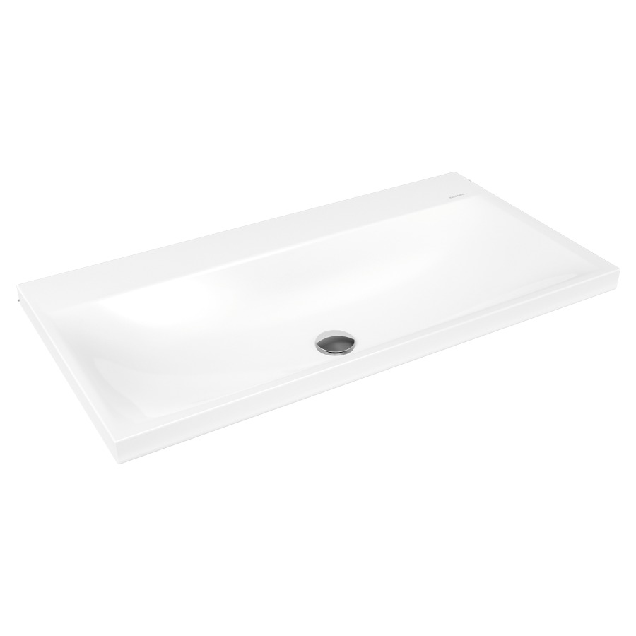 Lavabo à poser SILENIO
90 x 46 x 4 cm, acier
sans trop-plein