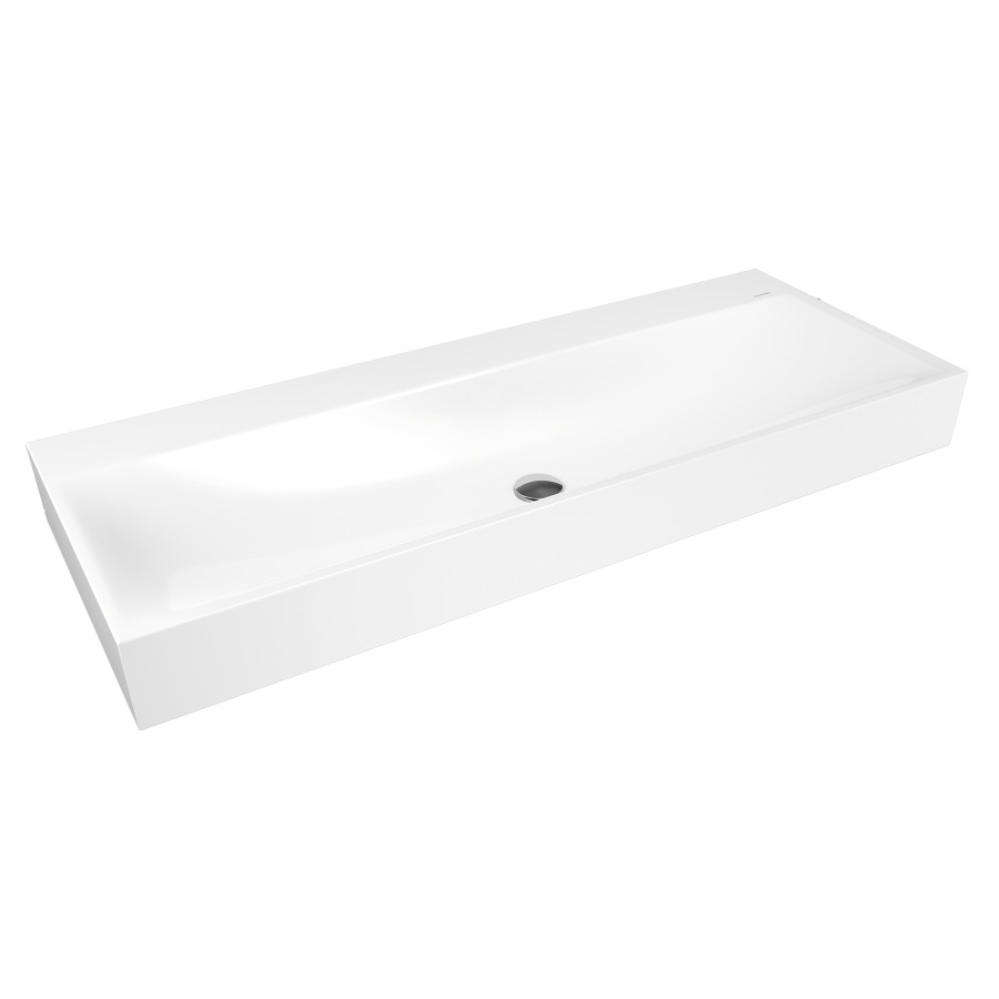 Lavabo à poser SILENIO
120 x 46 x 12 cm, acier
sans trop-plein