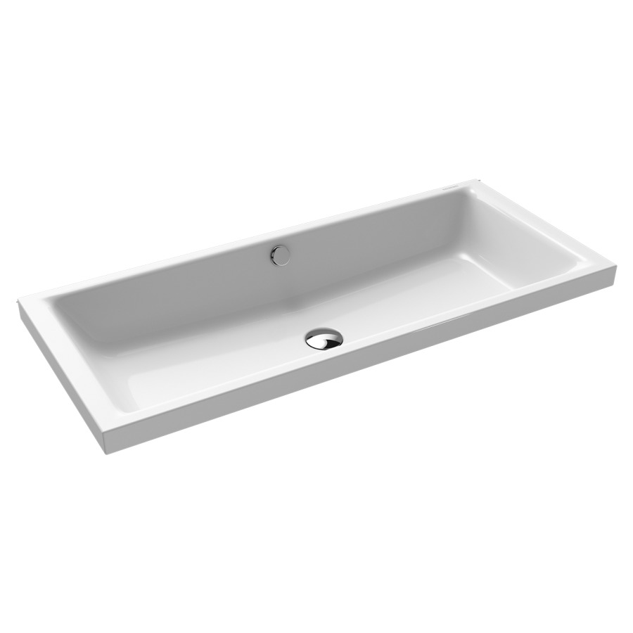 Lavabo à poser PURO S
90 x 38,5 x 4 cm, acier
avec garniture de trop-plein
chrome et isolation phonique
émaillé des deux côtés
