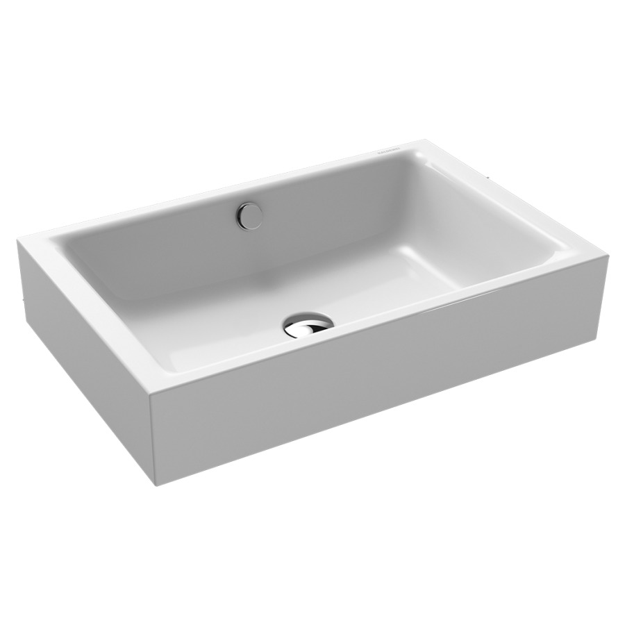 Lavabo à poser PURO S
60 x 38,5 x 12 cm, acier
avec garniture de trop-plein
chrome et isolation phonique
émaillé des deux côtés