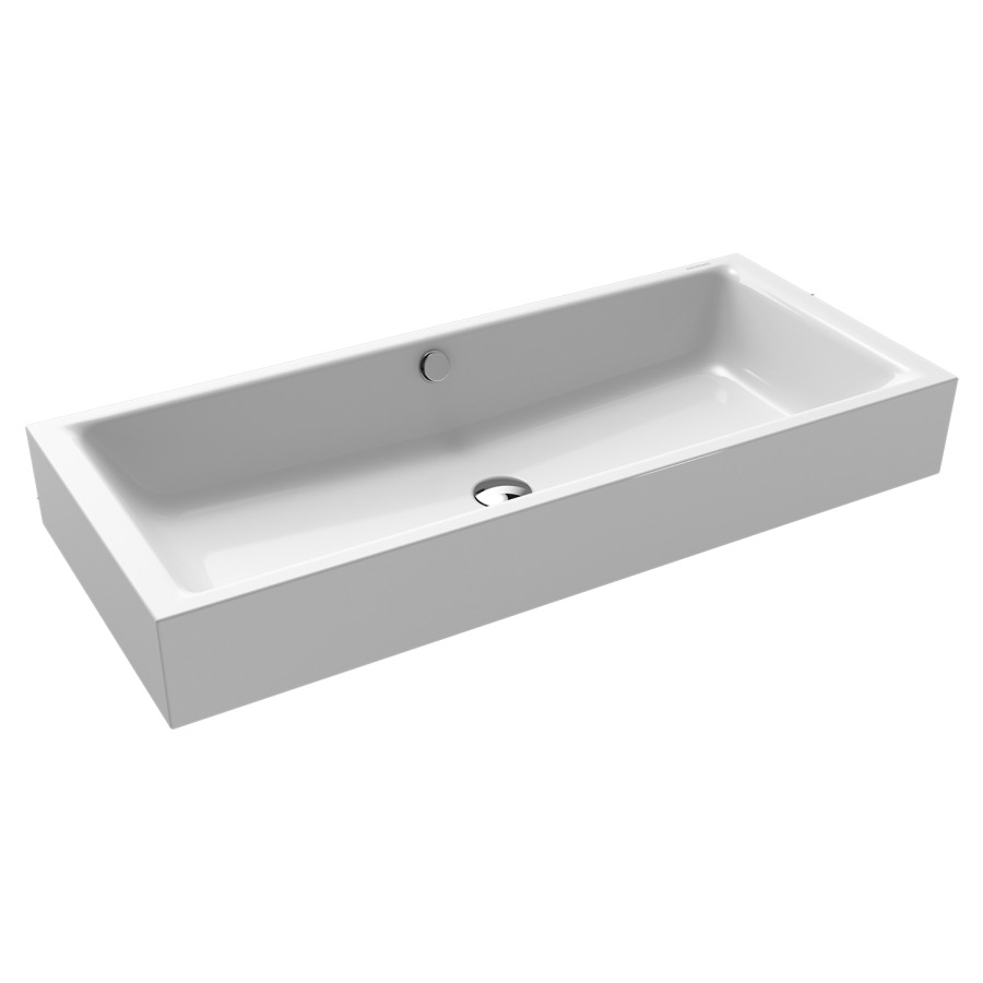 Lavabo à poser PURO S
90 x 38,5 x 12 cm, acier
avec garniture de trop-plein
chrome et isolation phonique
émaillé des deux côtés