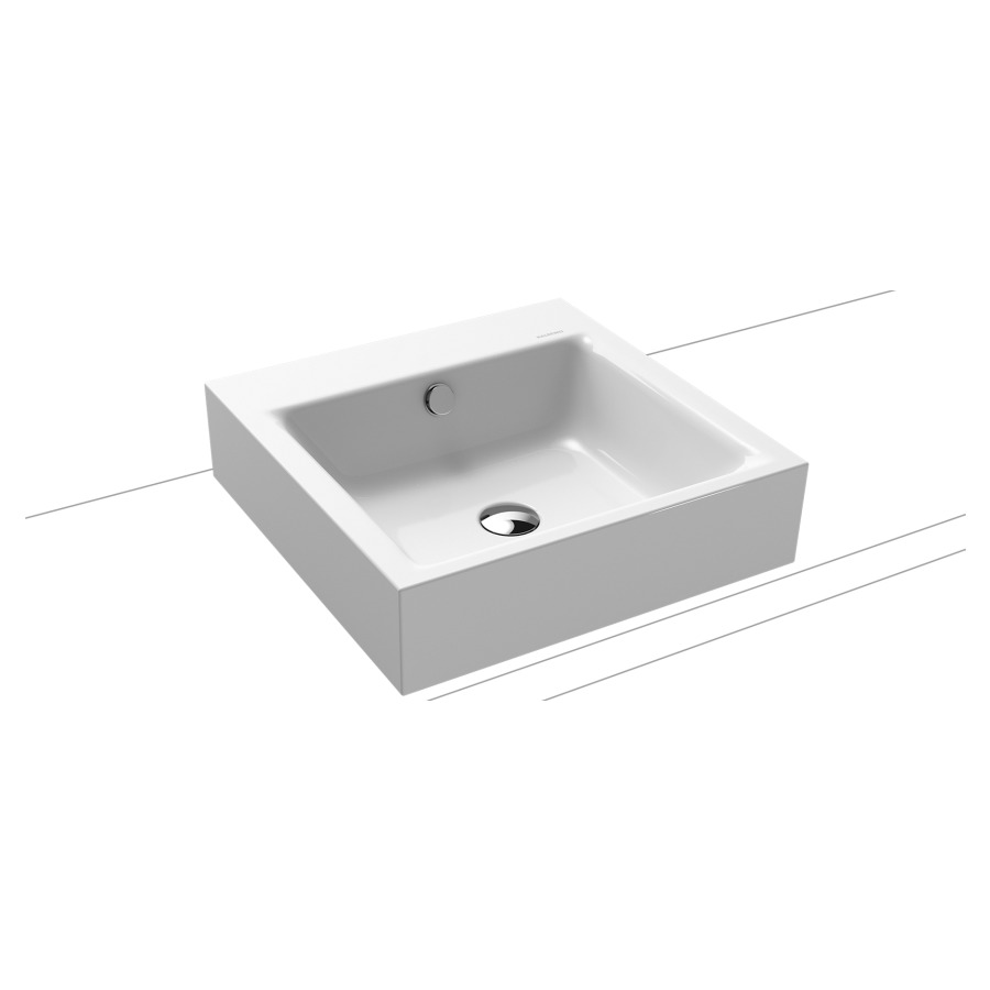 Lavabo à poser PURO
46 x 46 x 12 cm, acier
avec garniture de trop-plein
noir mat et isolation phonique
émaillé des deux côtés