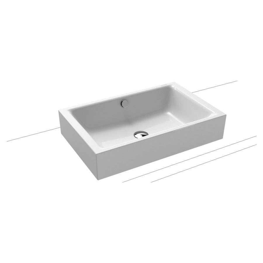 Lavabo à poser PURO S
60 x 38,5 x 12 cm, acier
avec garniture de trop-plein
noir mat et isolation phonique
émaillé des deux côtés