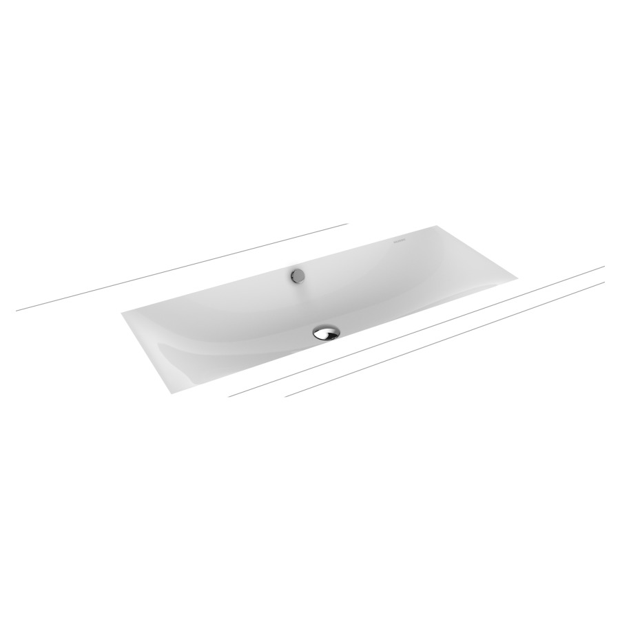 Lavabo à encastrer SILENIO
93,4 x 39,1 cm, acier
avec garniture de trop-plein
noir mat et isolation phonique
émaillé des deux côtés
