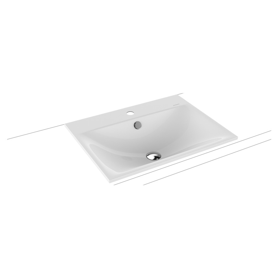 Lavabo à encastrer SILENIO
60 x 46 x 1,4 cm, acier
avec garniture de trop-plein
noir mat et isolation phonique
émaillé des deux côtés