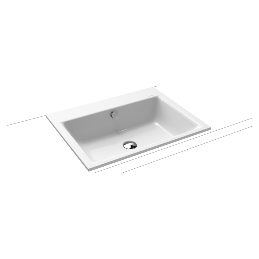 Lavabo à encastrer PURO
60 x 46 x 1,4 cm, acier
avec garniture de trop-plein
noir mat et isolation phonique
émaillé des deux côtés