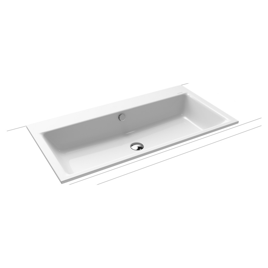 Lavabo à encastrer PURO
90 x 46 x 1,4 cm, acier
avec garniture de trop-plein
noir mat et isolation phonique
émaillé des deux côtés