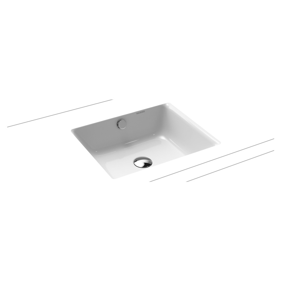 Lavabo à encastrer PURO
46 x 38,5 cm, acier
avec garniture de trop-plein
noir mat et isolation phonique
émaillé des deux côtés