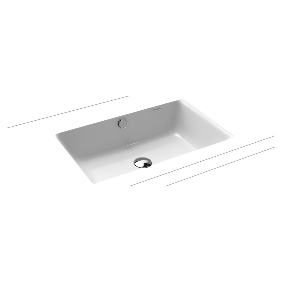 Lavabo à encastrer PURO
60 x 38,5 cm, acier
avec garniture de trop-plein
noir mat et isolation phonique
émaillé des deux côtés