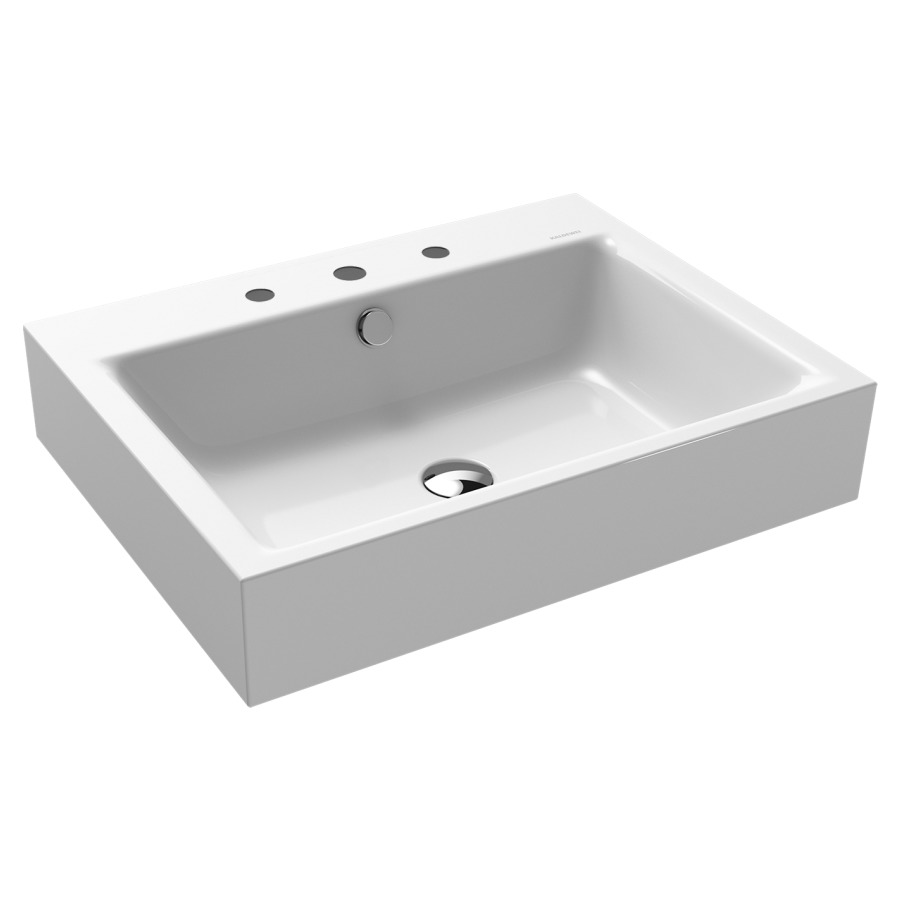 Lavabo PURO
46 x 46 x 12 cm, acier
avec garniture de trop-plein
noir mat et isolation phonique
émaillé des deux côtés