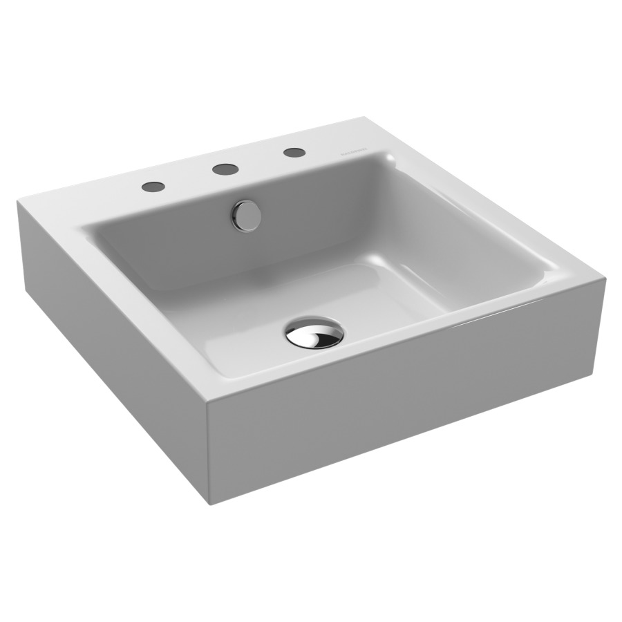 Lavabo PURO
46 x 46 x 12 cm, acier
avec garniture de trop-plein
blanc et isolation phonique
émaillé des deux côtés