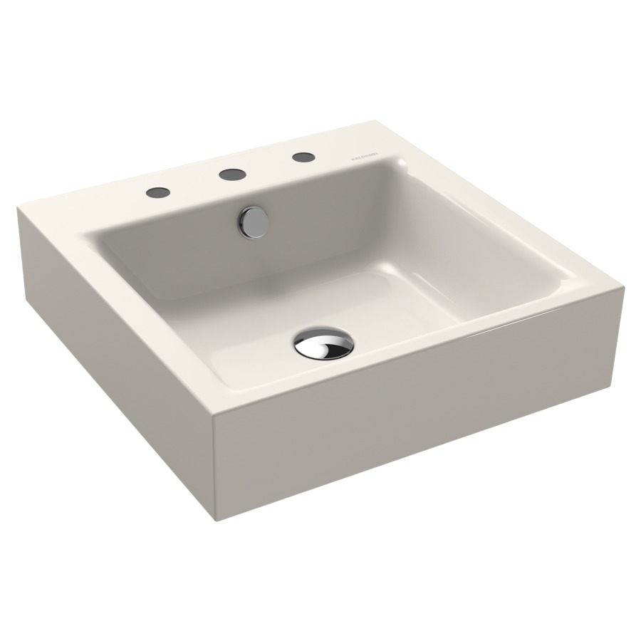 Lavabo PURO
46 x 46 x 12 cm, acier
avec garniture de trop-plein
blanc et isolation phonique
émaillé des deux côtés