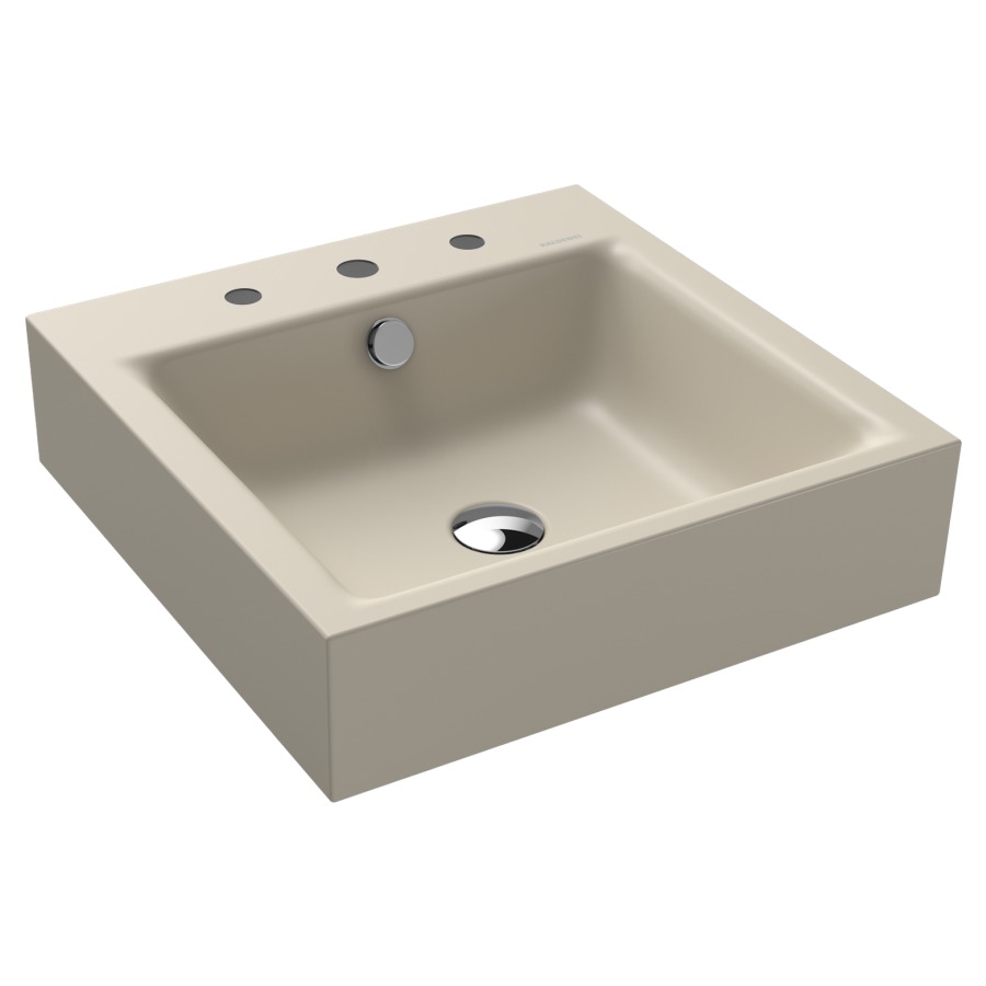 Lavabo PURO
46 x 46 x 12 cm, acier
avec garniture de trop-plein
blanc et isolation phonique
émaillé des deux côtés