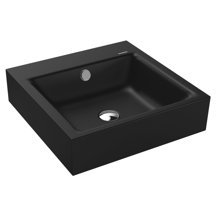 Lavabo PURO
46 x 46 x 12 cm, acier
avec garniture de trop-plein
blanc et isolation phonique
émaillé des deux côtés