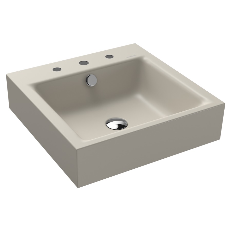 Lavabo PURO
46 x 46 x 12 cm, acier
avec garniture de trop-plein
blanc et isolation phonique
émaillé des deux côtés