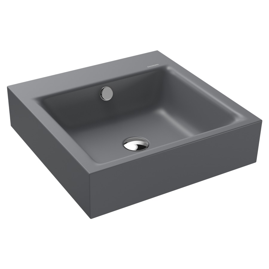 Lavabo PURO
46 x 46 x 12 cm, acier
avec garniture de trop-plein
blanc et isolation phonique
émaillé des deux côtés