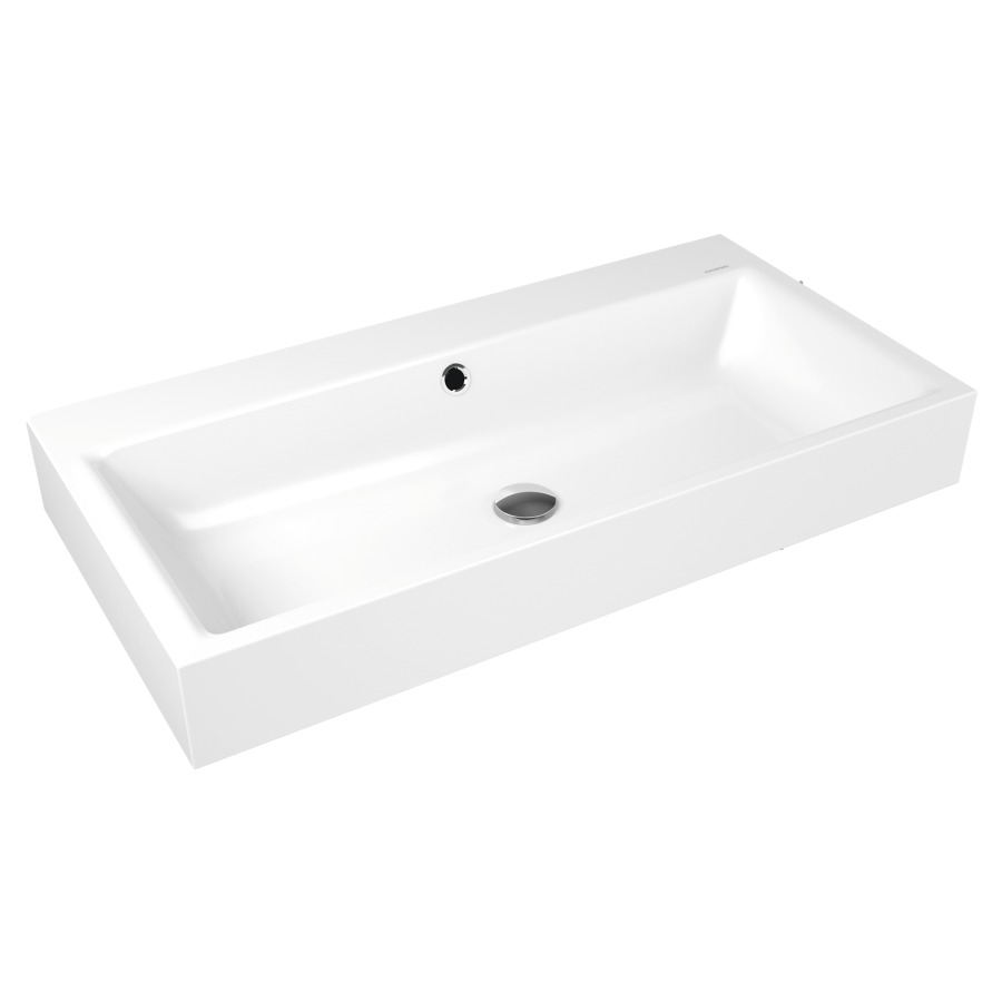 Lavabo PURO
90 x 46 x 12 cm, acier
avec garniture de trop-plein
blanc et isolation phonique
émaillé des deux côtés