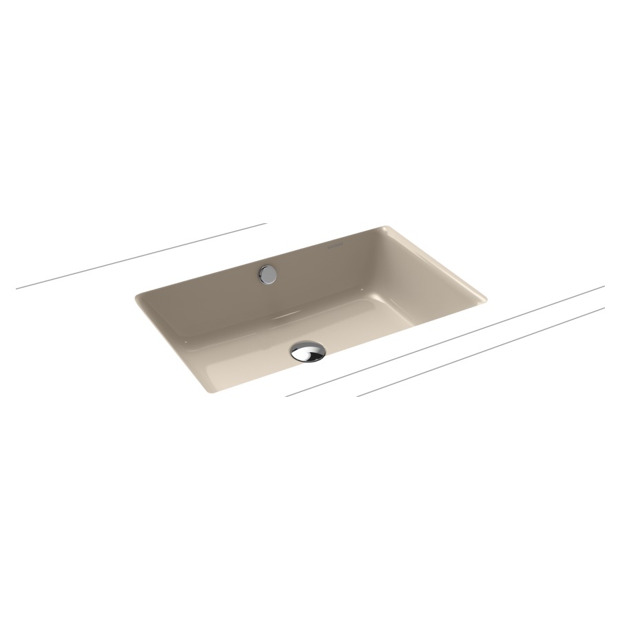 Lavabo à encastrer PURO
60 x 38,5 cm, acier
avec garniture de trop-plein
blanc et isolation phonique
émaillé des deux côtés