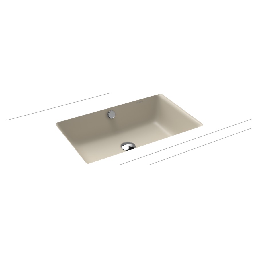 Lavabo à encastrer PURO
60 x 38,5 cm, acier
avec garniture de trop-plein
blanc et isolation phonique
émaillé des deux côtés