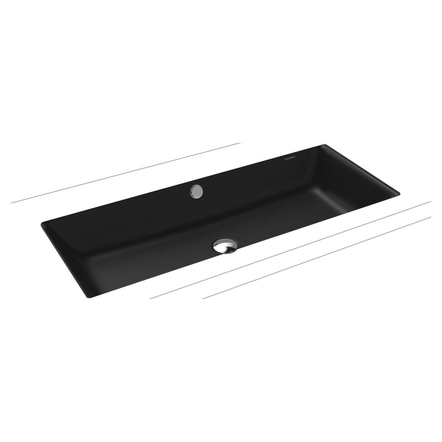 Lavabo à encastrer PURO
90 x 38,5 cm, acier
avec garniture de trop-plein
blanc et isolation phonique
émaillé des deux côtés