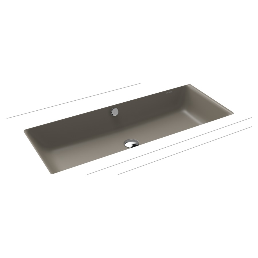 Lavabo à encastrer PURO
90 x 38,5 cm, acier
avec garniture de trop-plein
blanc et isolation phonique
émaillé des deux côtés