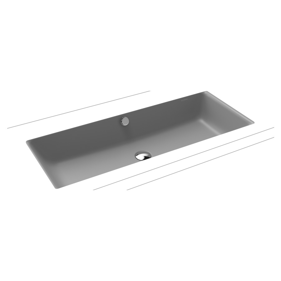 Lavabo à encastrer PURO
90 x 38,5 cm, acier
avec garniture de trop-plein
blanc et isolation phonique
émaillé des deux côtés