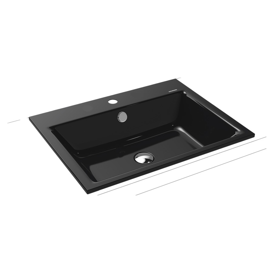 Lavabo à encastrer PURO
60 x 46 x 1,4 cm, acier
avec garniture de trop-plein
blanc et isolation phonique
émaillé des deux côtés