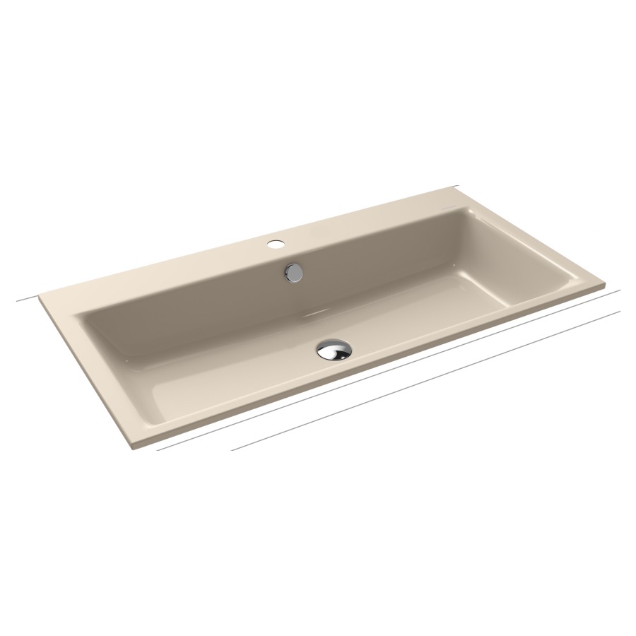 Lavabo à encastrer PURO
90 x 46 x 1,4 cm, acier
avec garniture de trop-plein
blanc et isolation phonique
émaillé des deux côtés