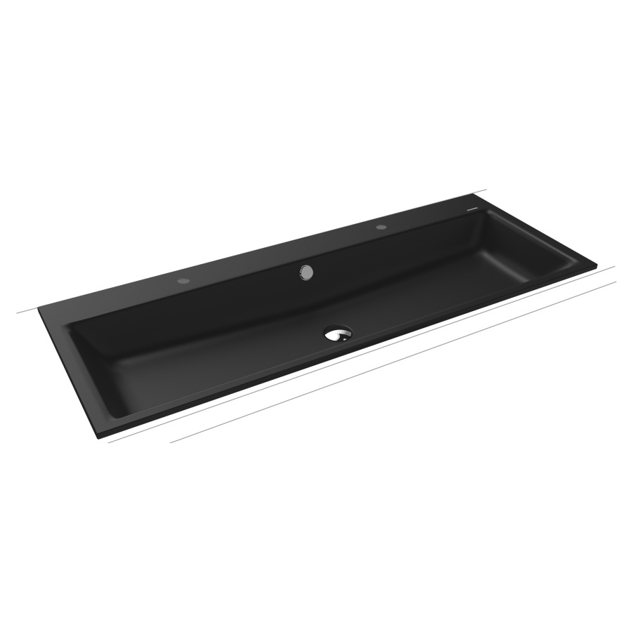 Lavabo à encastrer PURO
120 x 46 x 1,4 cm, acier
avec garniture de trop-plein
blanc et isolation phonique
émaillé des deux côtés