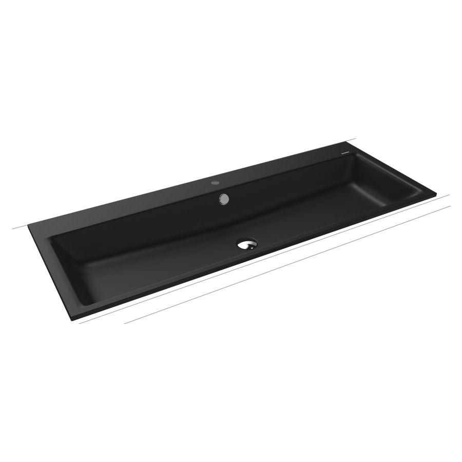 Lavabo à encastrer PURO
120 x 46 x 1,4 cm, acier
avec garniture de trop-plein
blanc et isolation phonique
émaillé des deux côtés