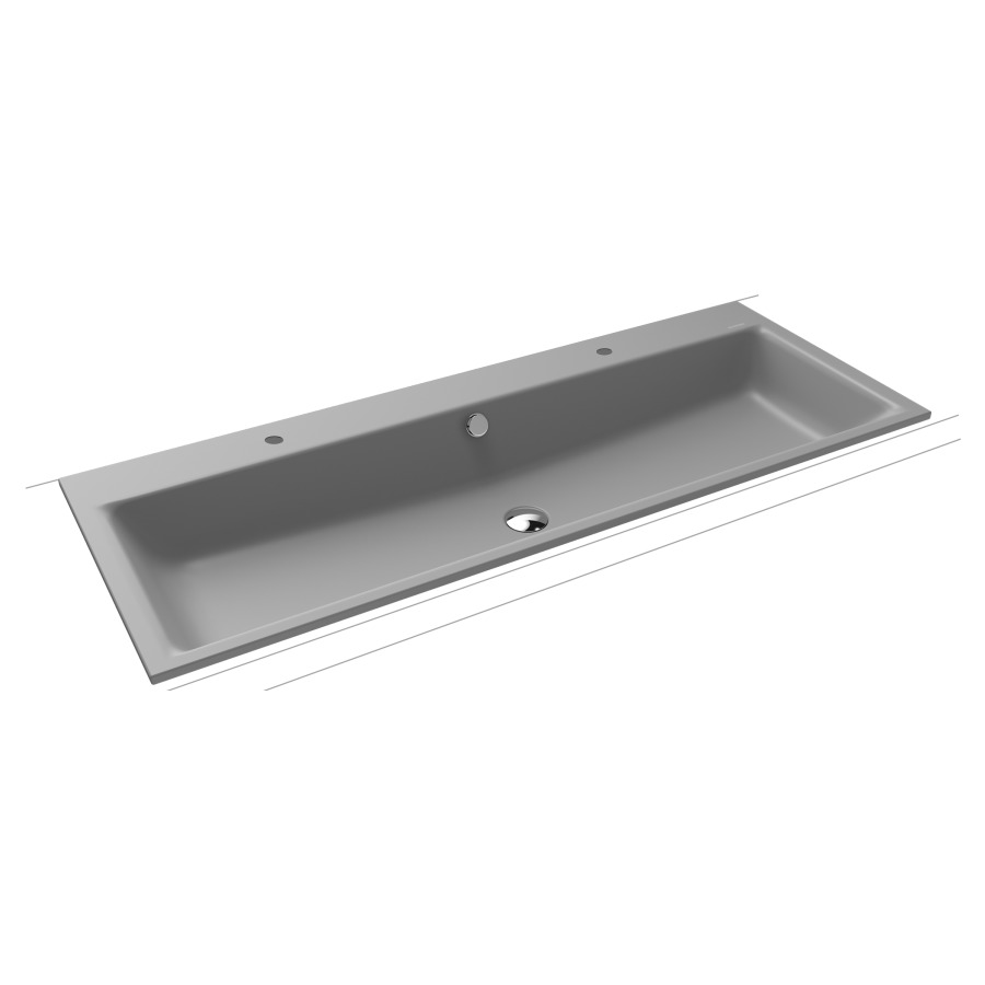 Lavabo à encastrer PURO
120 x 46 x 1,4 cm, acier
avec garniture de trop-plein
blanc et isolation phonique
émaillé des deux côtés