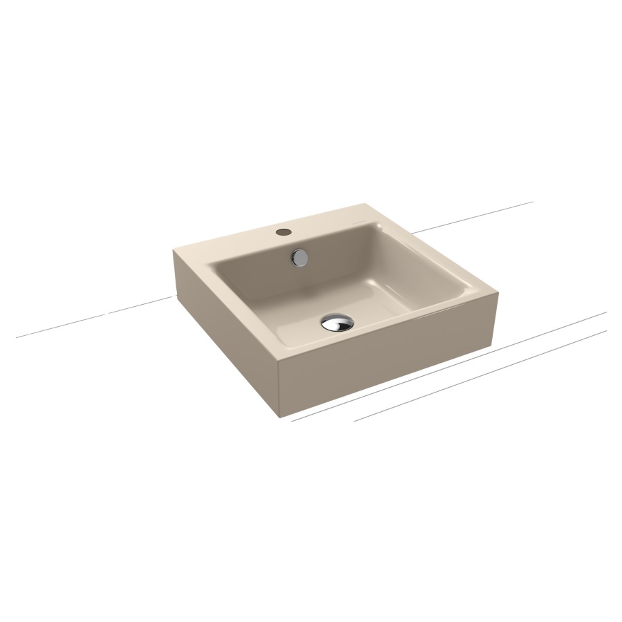 Lavabo à poser PURO
46 x 46 x 12 cm, acier
avec garniture de trop-plein
blanc et isolation phonique
émaillé des deux côtés