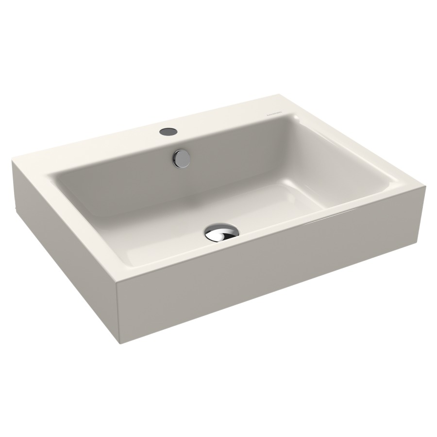 Lavabo à poser PURO
60 x 46 x 12 cm, acier
avec garniture de trop-plein
blanc et isolation phonique
émaillé des deux côtés