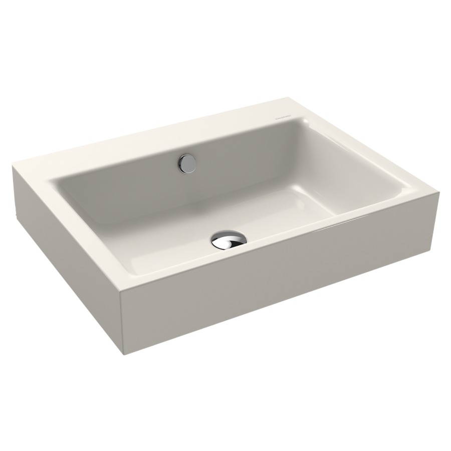 Lavabo à poser PURO
60 x 46 x 12 cm, acier
avec garniture de trop-plein
blanc et isolation phonique
émaillé des deux côtés