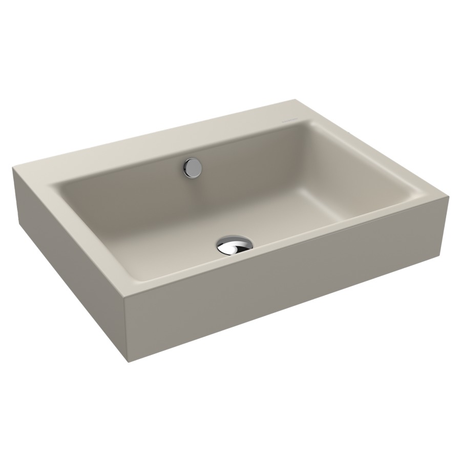 Lavabo à poser PURO
60 x 46 x 12 cm, acier
avec garniture de trop-plein
blanc et isolation phonique
émaillé des deux côtés