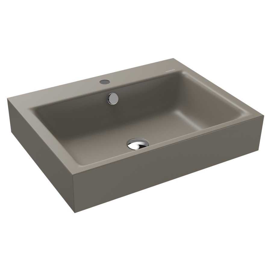 Lavabo à poser PURO
60 x 46 x 12 cm, acier
avec garniture de trop-plein
blanc et isolation phonique
émaillé des deux côtés