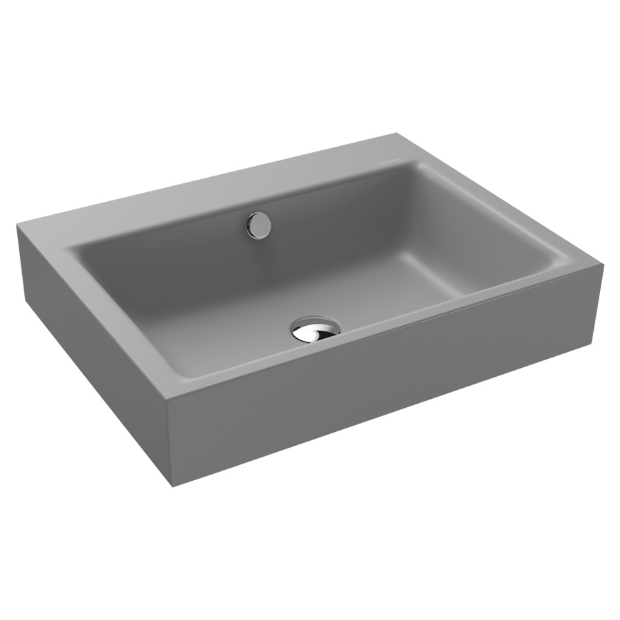 Lavabo à poser PURO
60 x 46 x 12 cm, acier
avec garniture de trop-plein
blanc et isolation phonique
émaillé des deux côtés