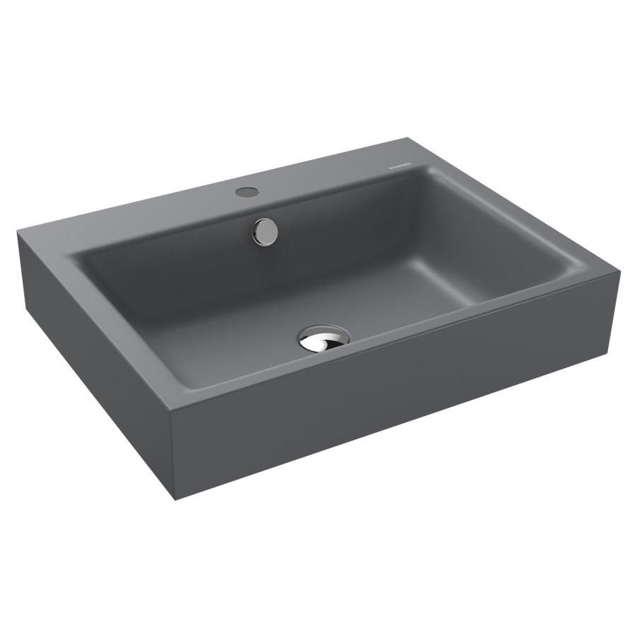 Lavabo à poser PURO
60 x 46 x 12 cm, acier
avec garniture de trop-plein
blanc et isolation phonique
émaillé des deux côtés