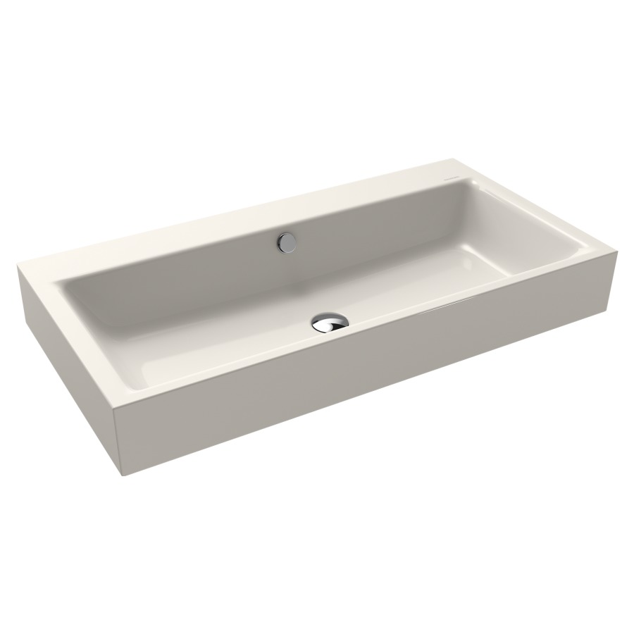 Lavabo à poser PURO
90 x 46 x 12 cm, acier
avec garniture de trop-plein
blanc et isolation phonique
émaillé des deux côtés