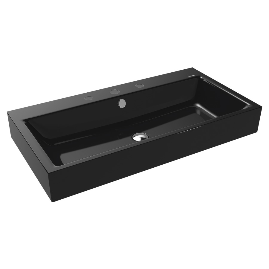Lavabo à poser PURO
90 x 46 x 12 cm, acier
avec garniture de trop-plein
blanc et isolation phonique
émaillé des deux côtés