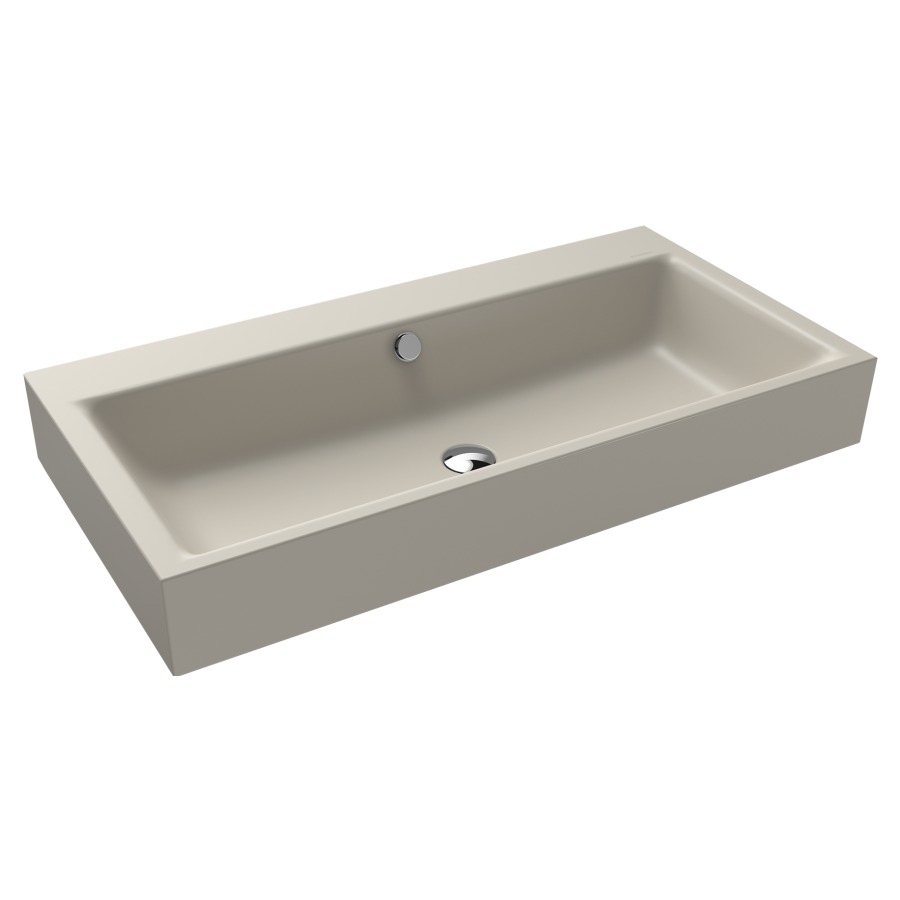 Lavabo à poser PURO
90 x 46 x 12 cm, acier
avec garniture de trop-plein
blanc et isolation phonique
émaillé des deux côtés