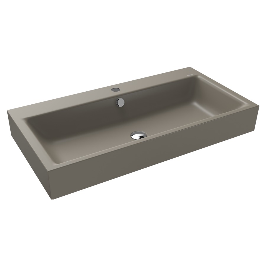 Lavabo à poser PURO
90 x 46 x 12 cm, acier
avec garniture de trop-plein
blanc et isolation phonique
émaillé des deux côtés