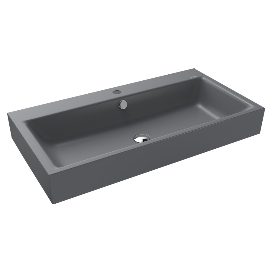 Lavabo à poser PURO
90 x 46 x 12 cm, acier
avec garniture de trop-plein
blanc et isolation phonique
émaillé des deux côtés