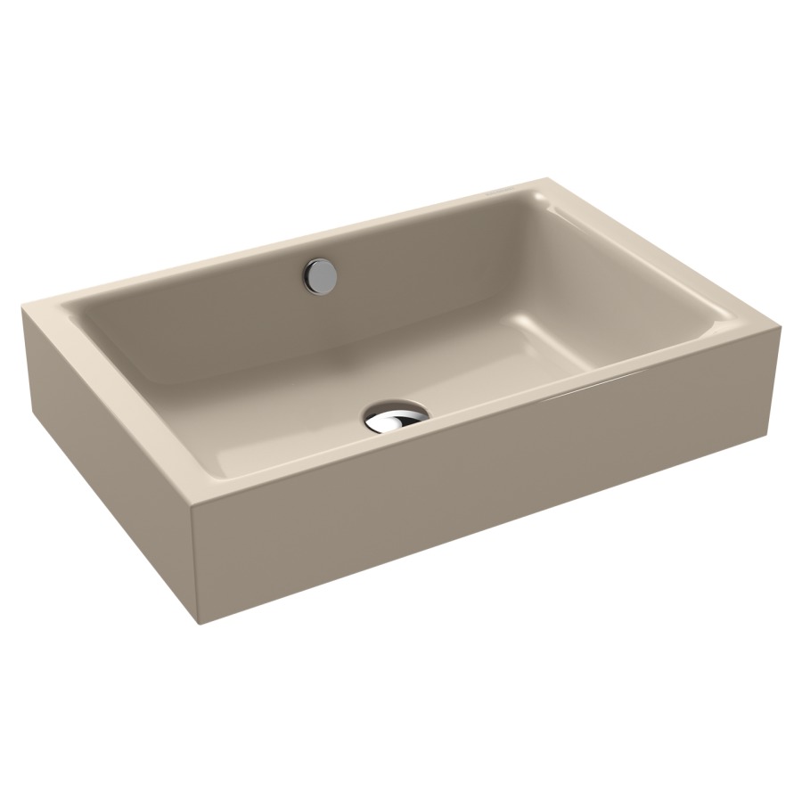 Lavabo à poser PURO S
60 x 38,5 x 12 cm, acier
avec garniture de trop-plein
blanc et isolation phonique
émaillé des deux côtés