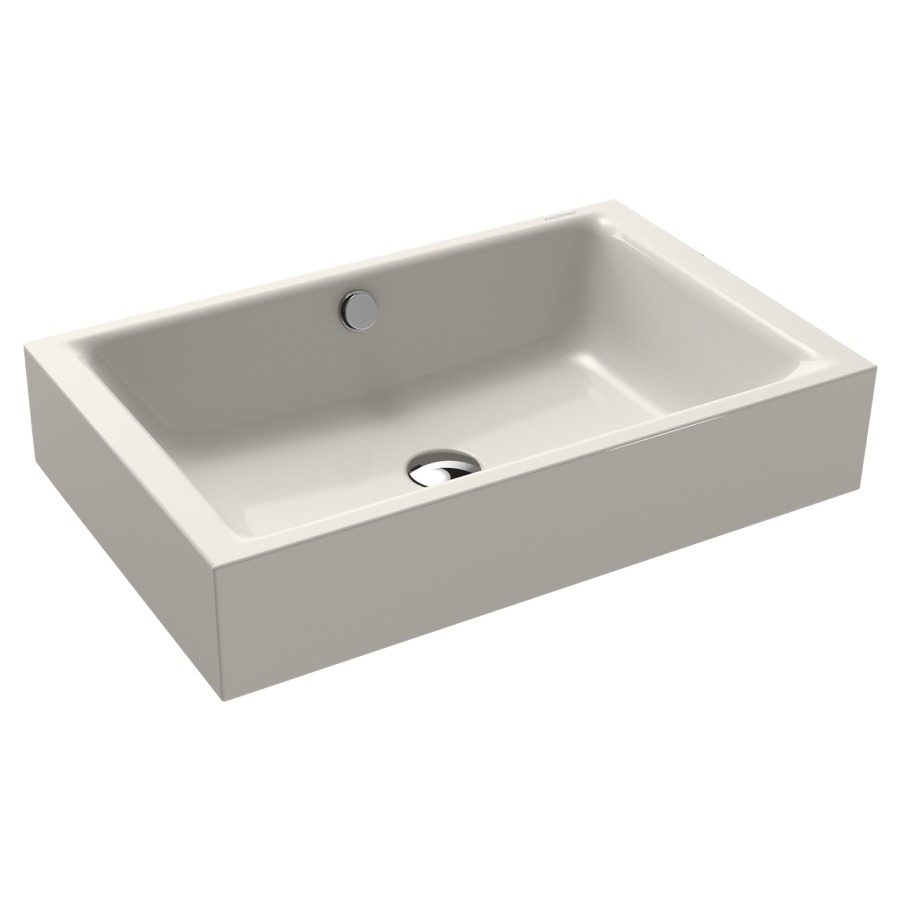 Lavabo à poser PURO S
60 x 38,5 x 12 cm, acier
avec garniture de trop-plein
blanc et isolation phonique
émaillé des deux côtés